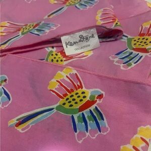 Ken done collection tropic bird pink handkerchief set of 3